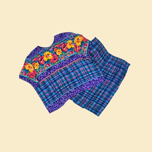 1980s skirt/blouse set by S.G. Sport, size 3X vintage 80s matching womens outfit - Picture 1 of 8